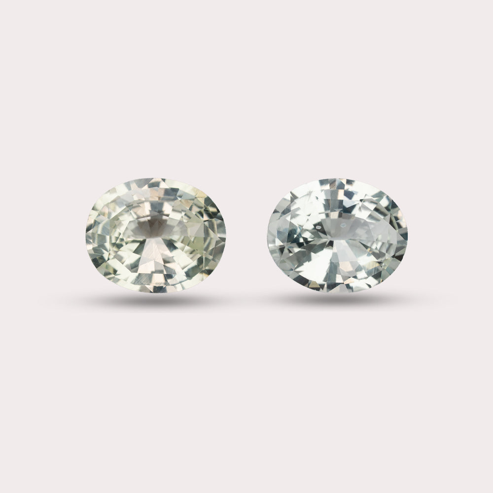 Natural Chrysoberyl Pair | 4.14 & 4.02 Carats | Oval | GRS Certified