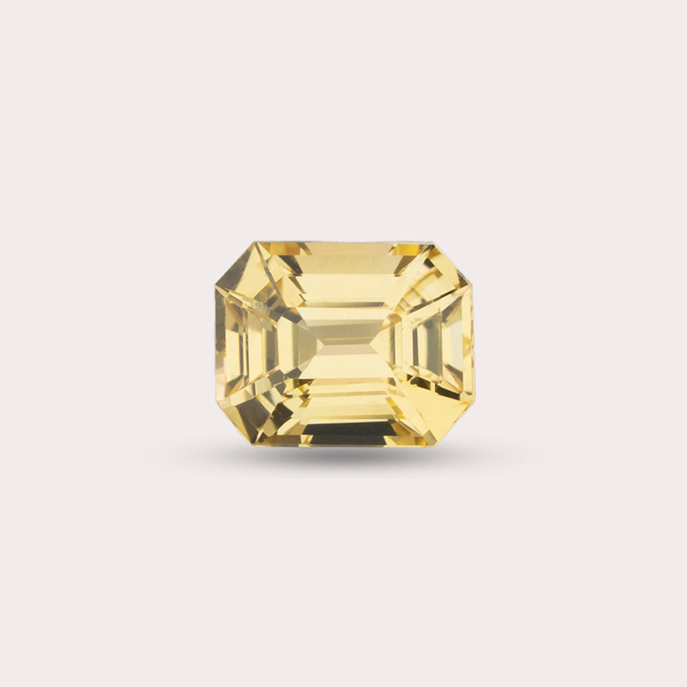 Natural Untreated Golden Yellow Sapphire | 1.20 Carats | Sri Lanka | Octagon | Certified