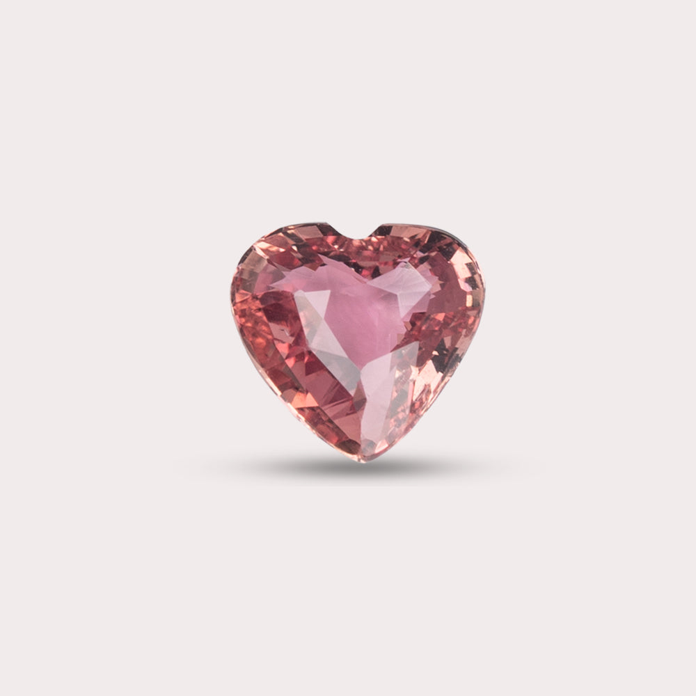 Natural Untreated Padparadscha | 1.56 Carats | Madagascar | Heart | GRS Certified