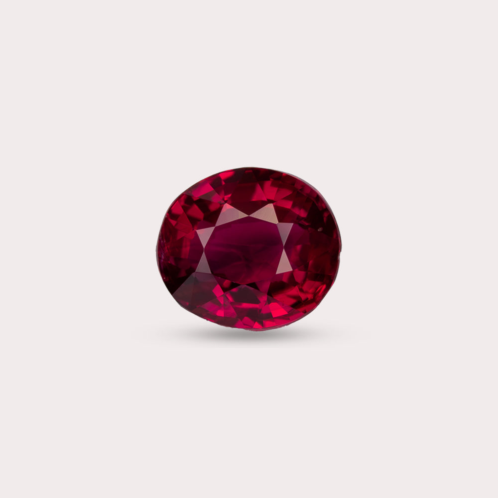 Natural Untrated Pigeon's Blood Ruby | 1.02 Carats | Burma | Oval | GRS Certified