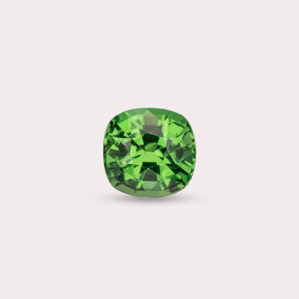 Natural Intense Green Tsavorite | 1.03 Carats | Tanzania | Cushion | Certified