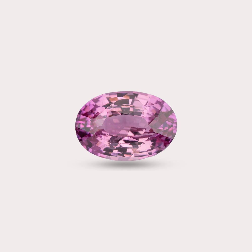 Natural Intense Pink Sapphire | Heated | 1.58 Carats | Oval | Certified