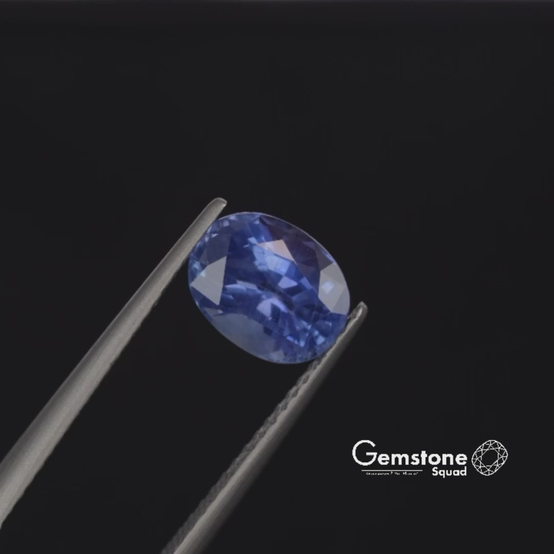 Natural Untreated Intense Blue Sapphire | 2 Carats | Sri Lanka | Oval | Certified