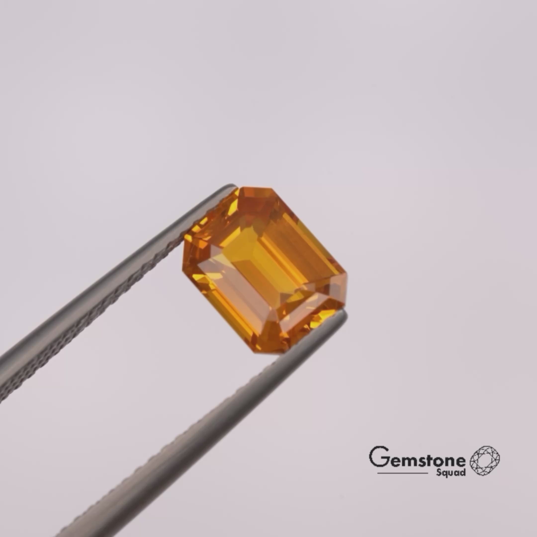 Natural Orange Sapphire | Heated | 2.22 Carats | Sri Lanka | Octagon | Certified