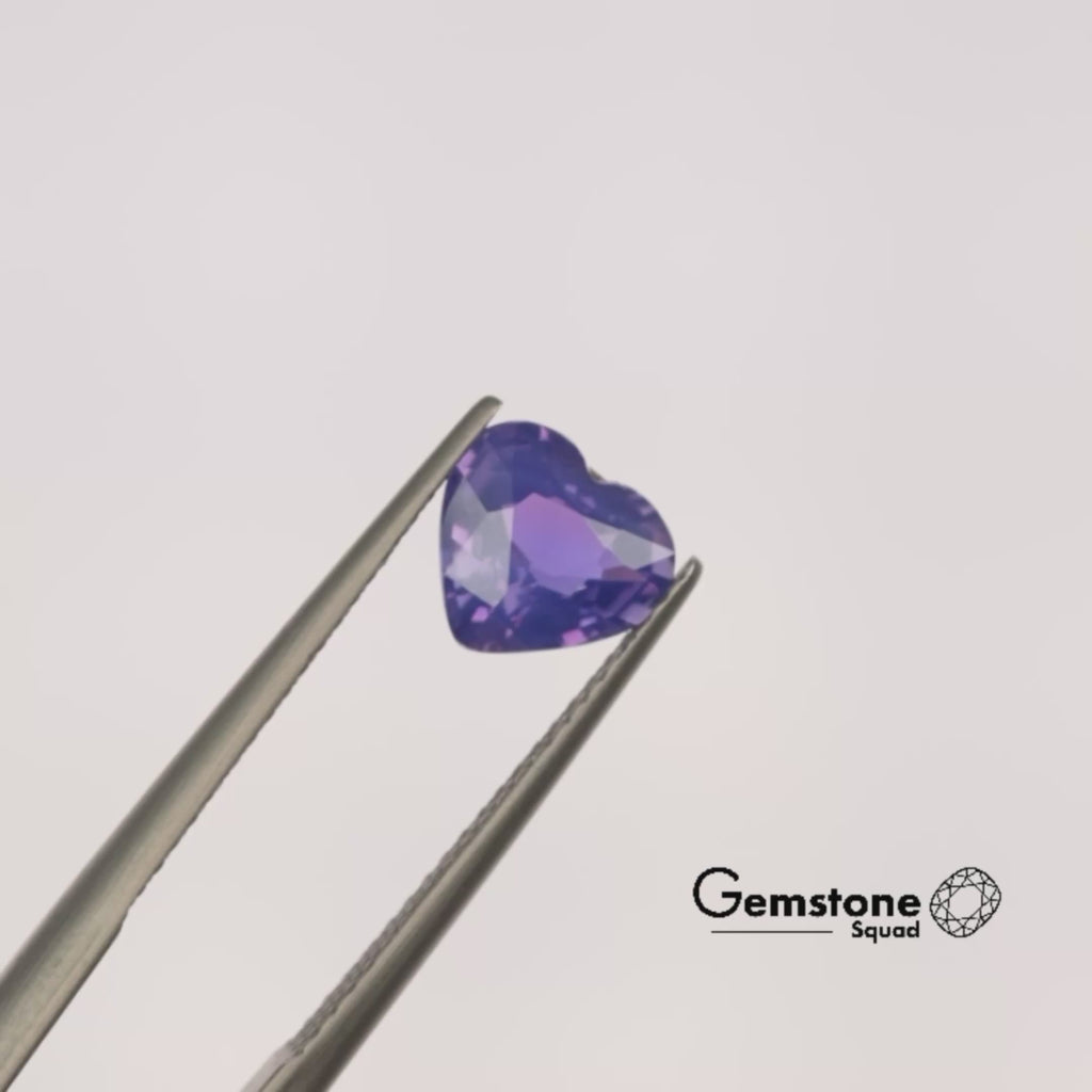 Natural Untreated Violet Sapphire | 1.51 Carats | Pakistan | Heart | Certified
