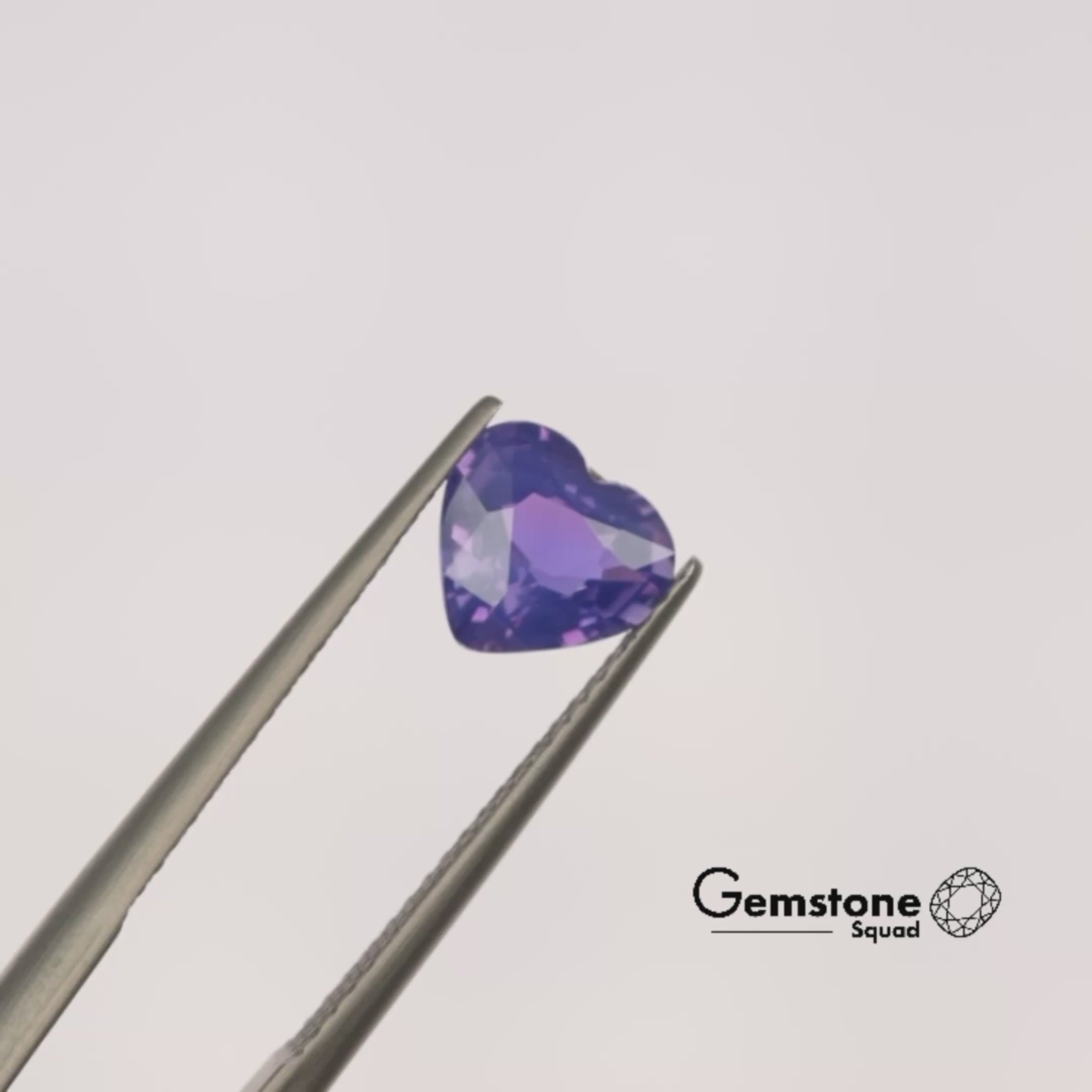 Natural Untreated Violet Sapphire | 1.51 Carats | Pakistan | Heart | Certified
