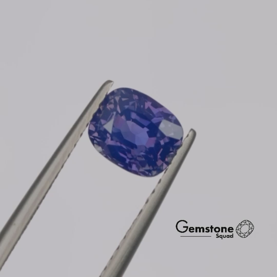 Natural Untreated Cornflower Blue Sapphire | 1.67 Carats | Madagascar | Cushion | GRS Certified