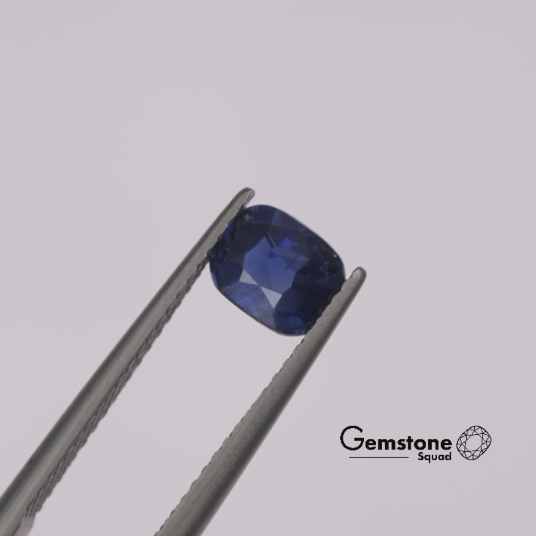 Natural Untreated Intense Blue Sapphire | 1.04 Carats | Madagascar | Cushion | Certified