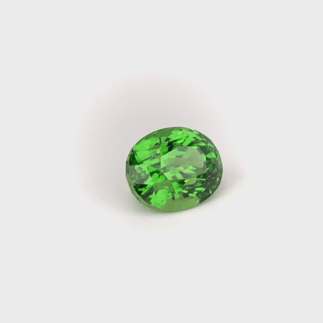 Natural Intense Green Tsavorite | 3.03 Carats |Tanzania | Oval | Certified