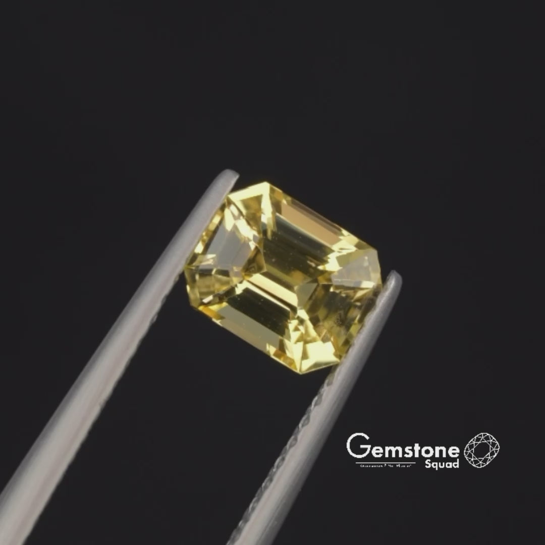 Natural Untreated Golden Yellow Sapphire | 1.20 Carats | Sri Lanka | Octagon | Certified