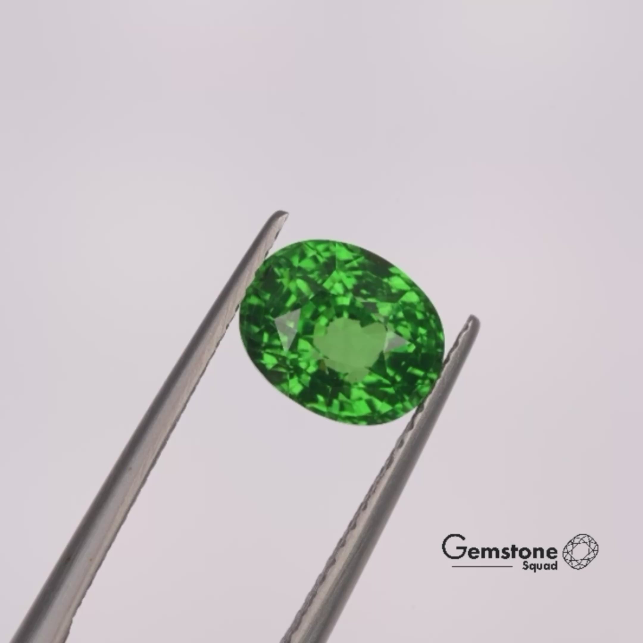 Natural Intense Green Tsavorite | 3.04 Carats | Tanzania | Oval | Certified